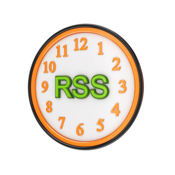 橙色和綠色的字看RSS。