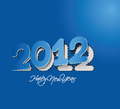 新的一年2012卷角落紙