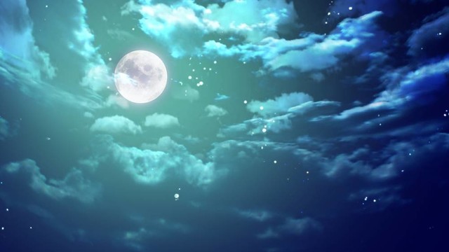 夜空中的月亮
