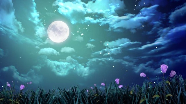 夜空中的月亮