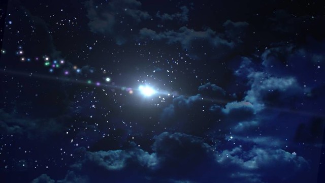 星空背景下的美麗夜空