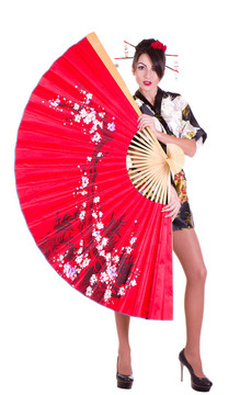 亞洲服裝中的女人