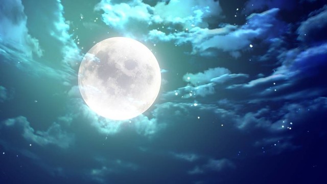 夜空中的月亮