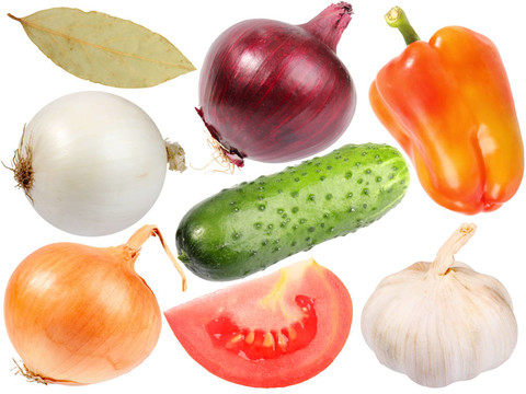 把新鮮蔬菜和spicees