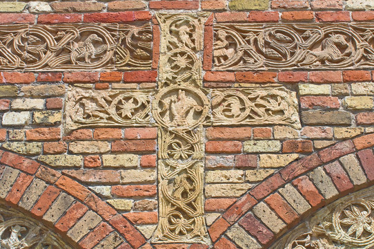 Pomposa Abbey。科迪戈羅。Emilia Romagna。意大利.