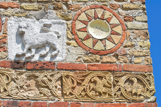Pomposa Abbey。科迪戈羅。Emilia Romagna。意大利.