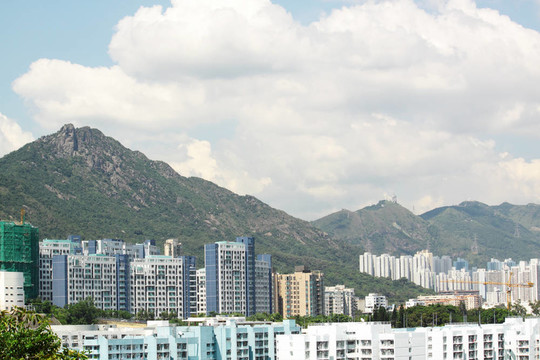 擁擠的建筑物