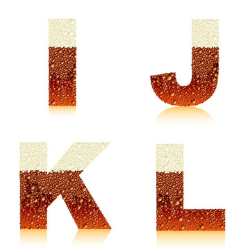 黑啤酒IJKL字母