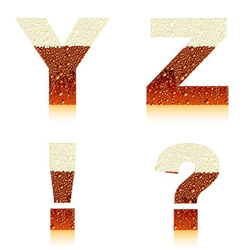 字母黑啤酒YZ