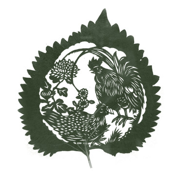 樹(shù)葉剪紙