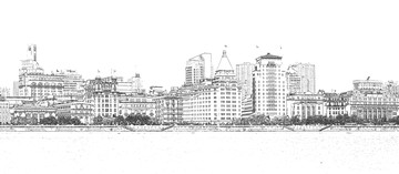 上海老建筑線(xiàn)描 未分層