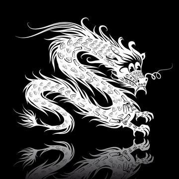 白色的中國(guó)龍