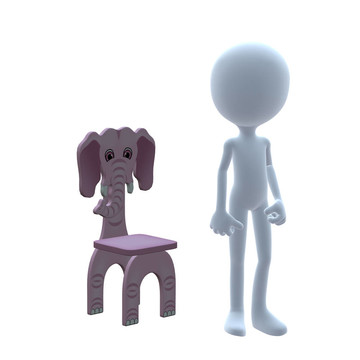 3D家伙大象兒童椅