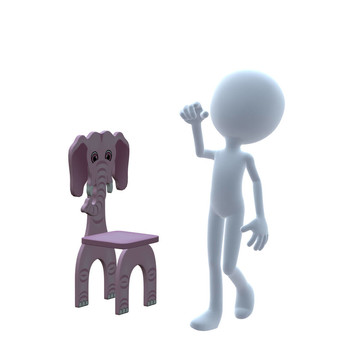 3D家伙大象兒童椅