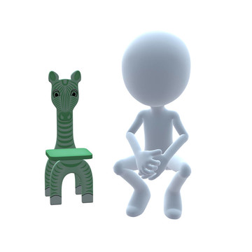 3D家伙斑馬兒童椅