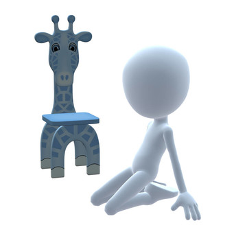 3D家伙長頸鹿兒童椅