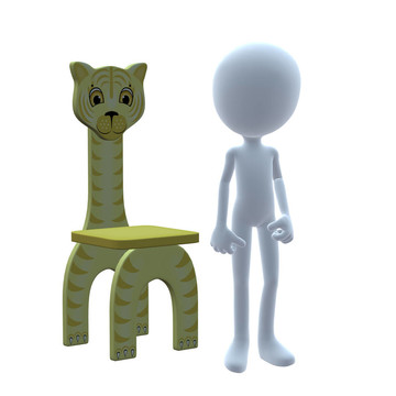 3D家伙獅子兒童椅