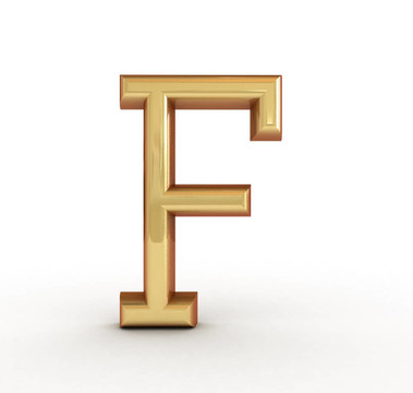 一個金色字母的字母