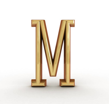 一個金色字母的字母