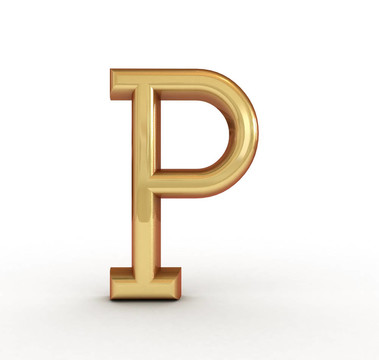 一個金色字母的字母