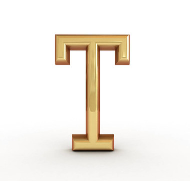 一個金色字母的字母