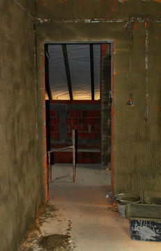 室內(nèi)建筑施工現(xiàn)場