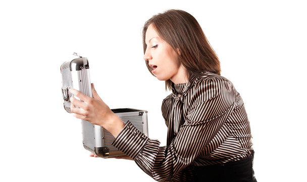 年輕女人驚訝的業(yè)務(wù)案例