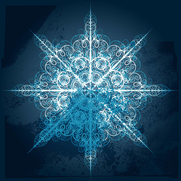 高度詳細(xì)的蹩腳的雪花