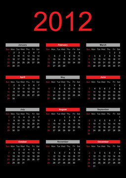 2012日歷