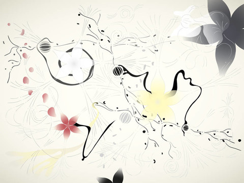 中國(guó)花卉背景