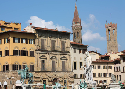 Piazza della Signoria；佛羅倫薩；托斯卡納；意大利。