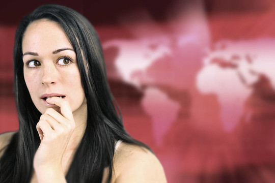 擔(dān)心年輕的女人
