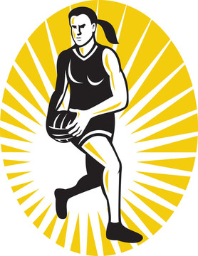 帶球跑籃球運動員