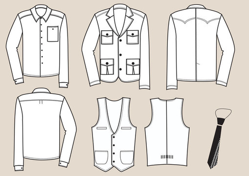 男人的衣服。向量的服裝