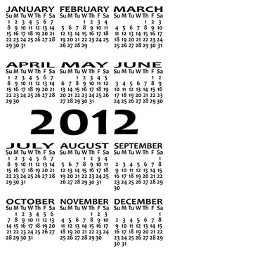 2012日歷