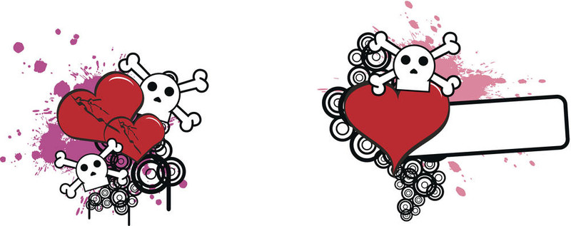 卡通骷髏heart7