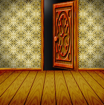 與半開(kāi)門(mén)的房間