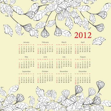 2012裝飾日歷