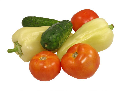新鮮的vegetables.isolated。