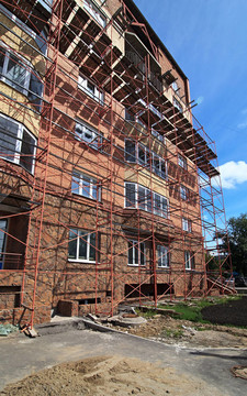 一個(gè)住宅的建設(shè)。鄂木斯克。