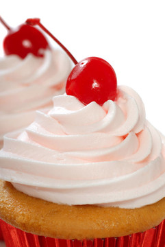 櫻桃力嬌磨砂和櫻桃Vanilla cupcake