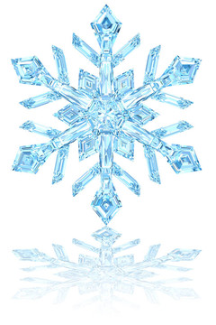 淺藍(lán)色水晶雪花光澤白色