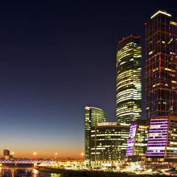 莫斯科市商業(yè)中心夜景