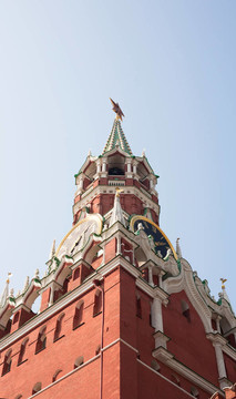 俄羅斯；莫斯科。Spassky Tower克里姆林宮。