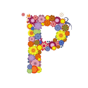 字母花紋
