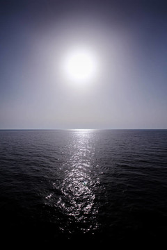 太陽在地平線上