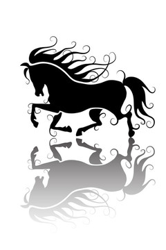 程式化的馬