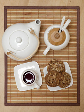 茶具的俯視圖