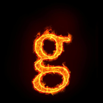 火的字母；字母G