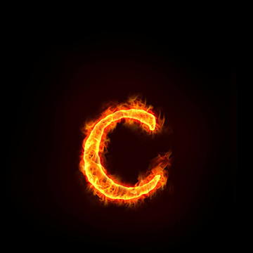 火的字母；字母C